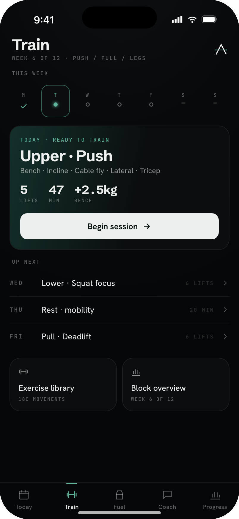 Atlas — Train: this week’s adaptive plan